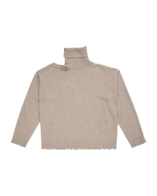 Uma Wang Natural Hollow-Out High-Neck Cover-Up