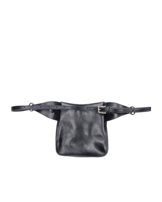 Enfants Riches Deprimes Black Buckle-Strap Leather Shoulder Bag for men