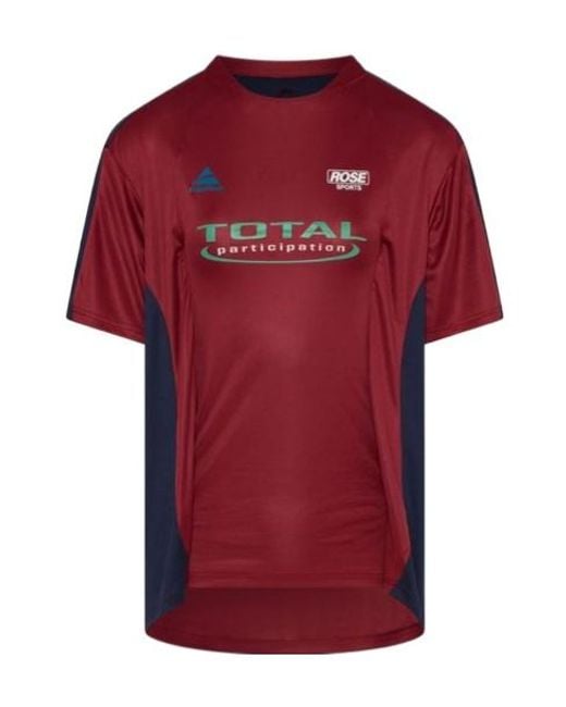 Martine Rose Red Logo Printed Football T-Shirt