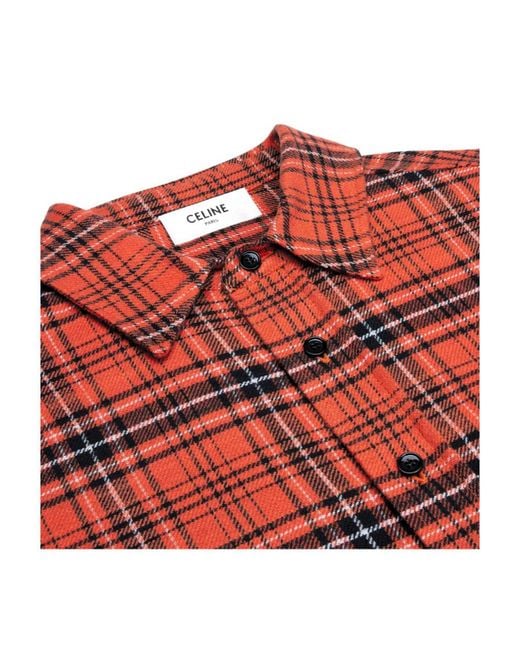 Céline Red Oversized Shirt for men