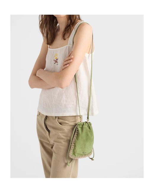 Prada Green Suede Smartphone Case
