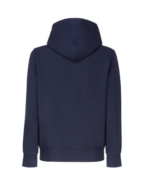 Polo Ralph Lauren Blue Logo Zip-Up Hoodie for men
