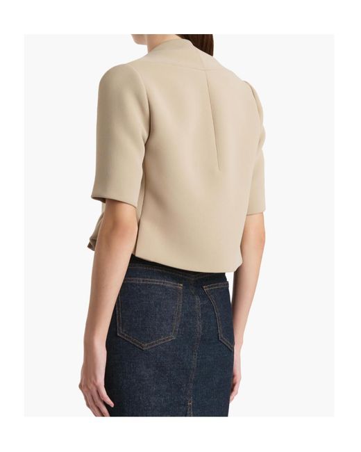 Khaite Natural Franc Pleated Button-Down Jacket