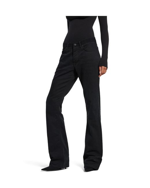 Balenciaga Black Mid-Waisted Straight-Leg Jeans