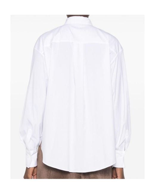 Brunello Cucinelli White Monili-Embellished Shirt