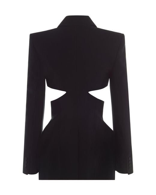 Mugler Black Cut-Out Detailing Blazer