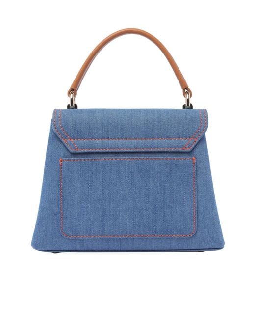 Furla Blue 1927 Mini Denim Tote Bag