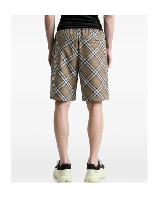 Burberry Multicolor Chcked Drawstring Swim Shorts for men