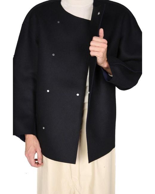 Sunnei Blue Round-Collar Casual Jacket for men