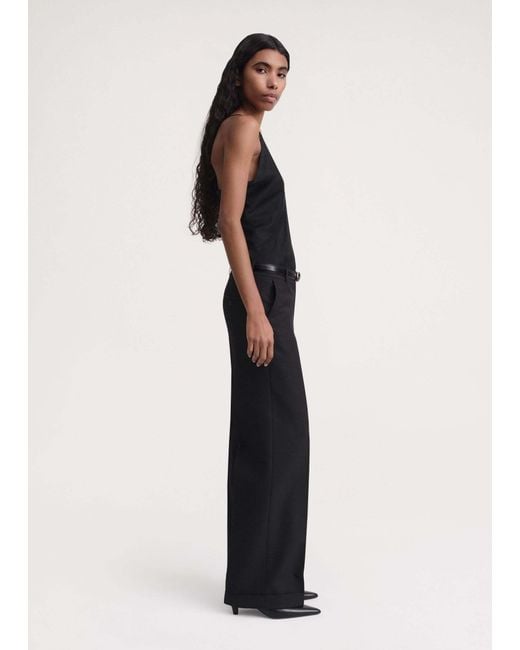 Totême Black Totême Mid-Rise Wide-Leg Trousers
