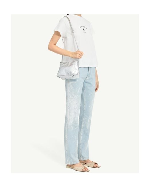 MM6 by Maison Margiela White Signature Jersey T-Shirt