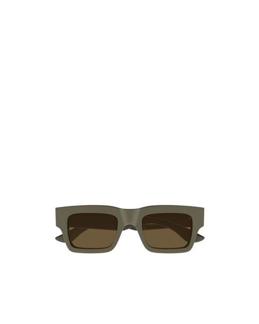 McQueen Green Eyewear Square Frame Sunglasses for men
