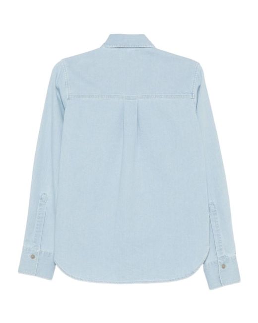 Closed Blue Long-Sleeve Button-Down Shirt