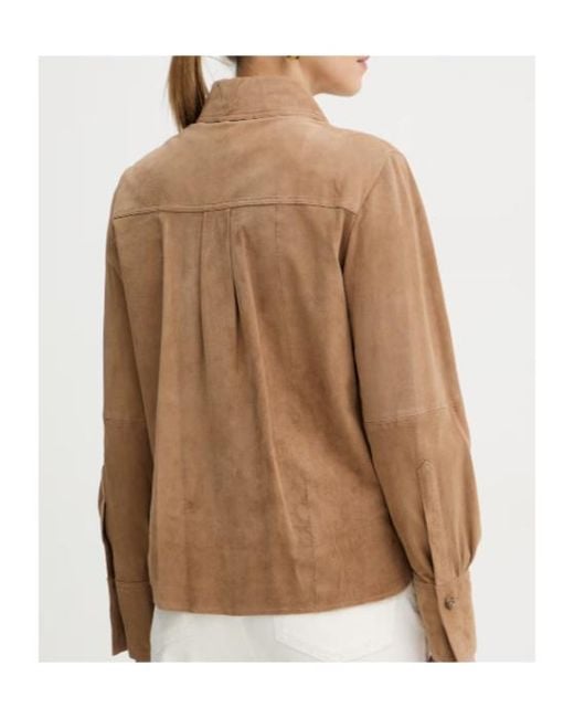 Marella Natural Long-Sleeve Shirt Jacket
