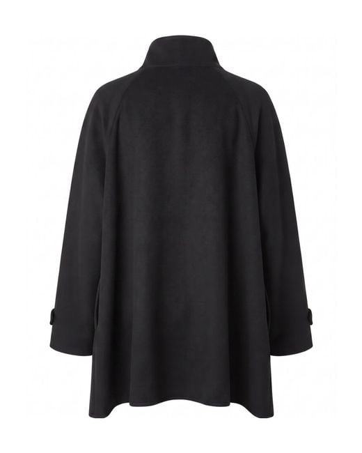 Tagliatore Black Stand-Collar Coat