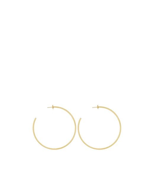 Saint Laurent White Hoop Earrings