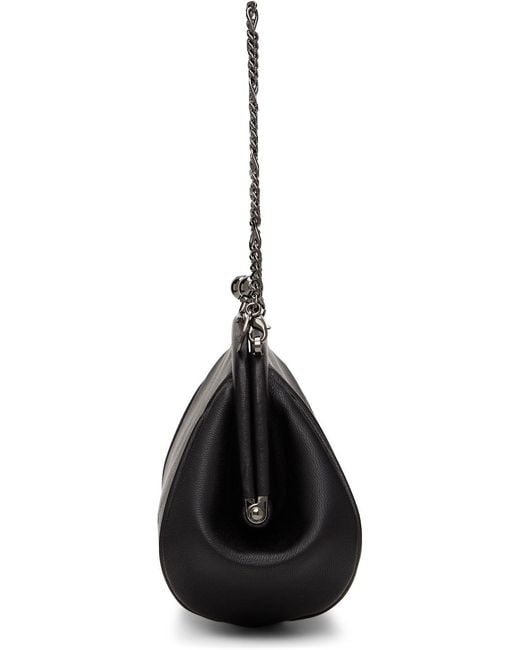 Yohji Yamamoto White Clasp Leather Shoulder Bag