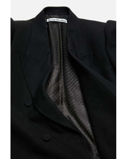 Acne Black Double Breasted Tailored Blazer