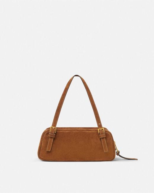 Versace Brown Tag Bowling Shoulder Bag