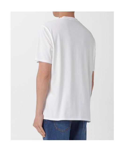 Emporio Armani White Logo Crew-Neck T-Shirt for men
