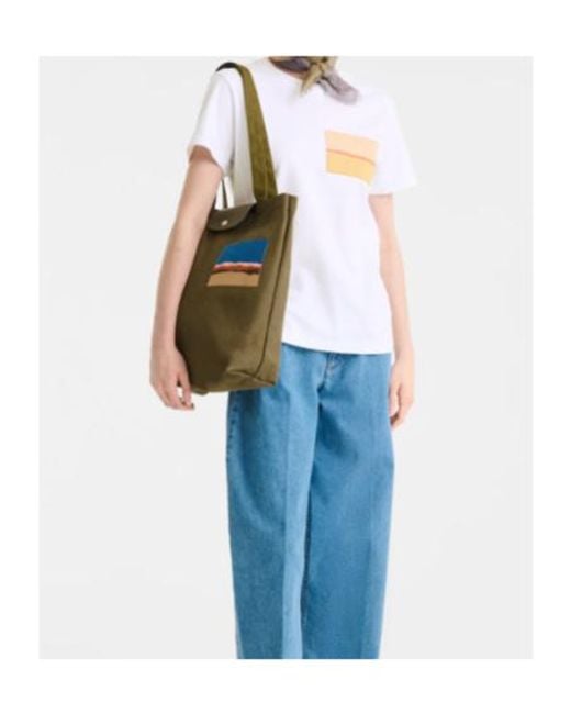 Longchamp Metallic Caroline Helain X M Tote Bag