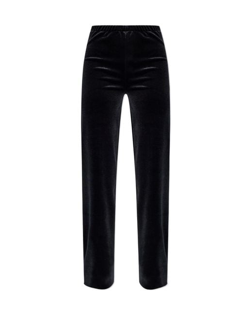 Vetements Black Velour Straight-Leg Pants for men