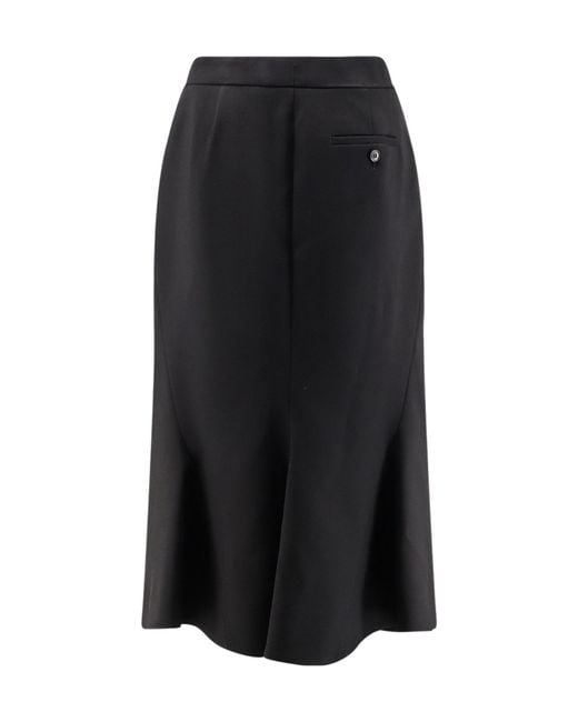 McQueen Black Cutaway Pencil Skirt