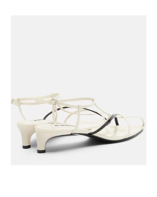 Jil Sander White Leather Sandals