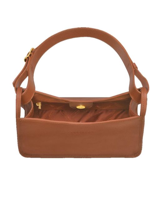 Longchamp Brown Medium Le Foulonné Shoulder Bag