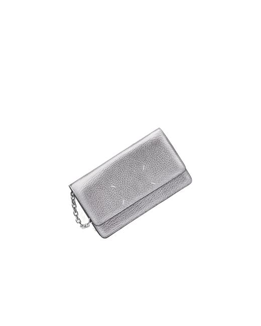 Maison Margiela Gray Four Stitches Chain-Linked Foldover-Top Wallet