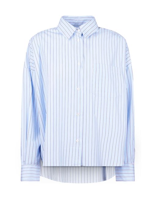 Weekend by Maxmara Blue Aureo Striped Button-Up Shirt