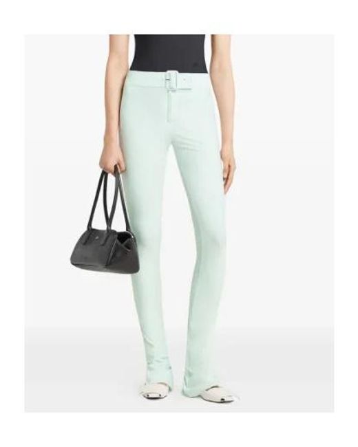 Courreges White Courrèges Buckle-Detailed Trousers