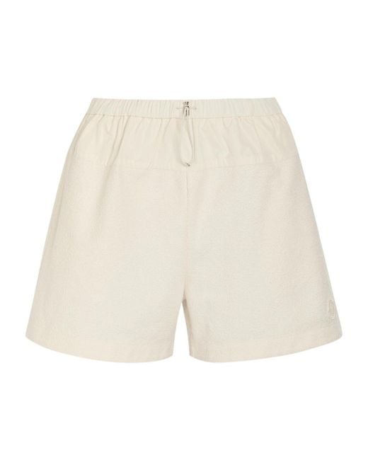 Moncler Natural Cotton Shorts