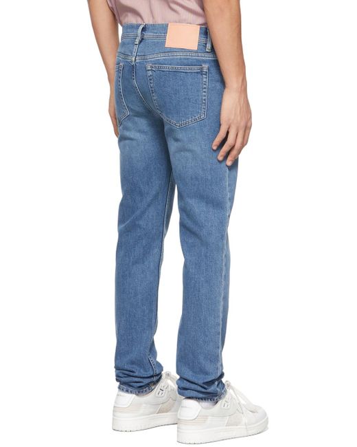 Acne Blue North Mid-Rise Jeans for men