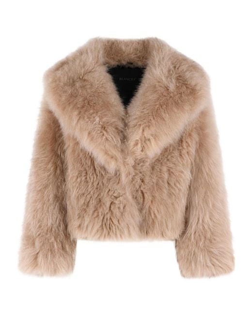 Blancha Brown Cashmere And Fur Coat