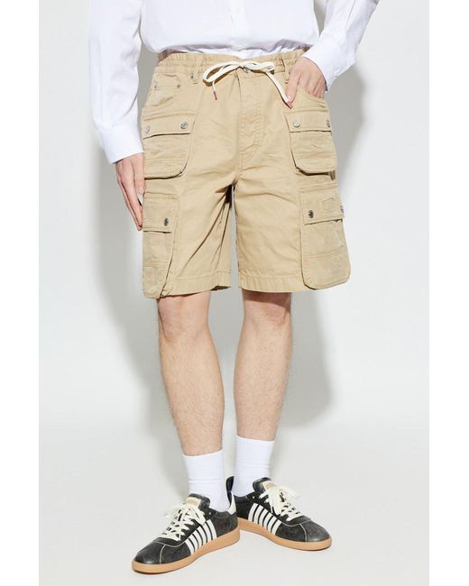 DSquared² Natural Multi-Pocket Cargo Shorts for men