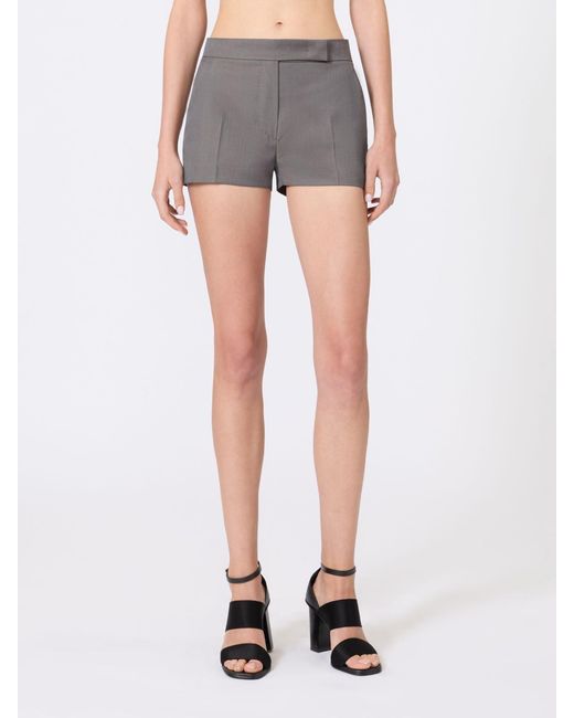 Max Mara Gray Button Shorts