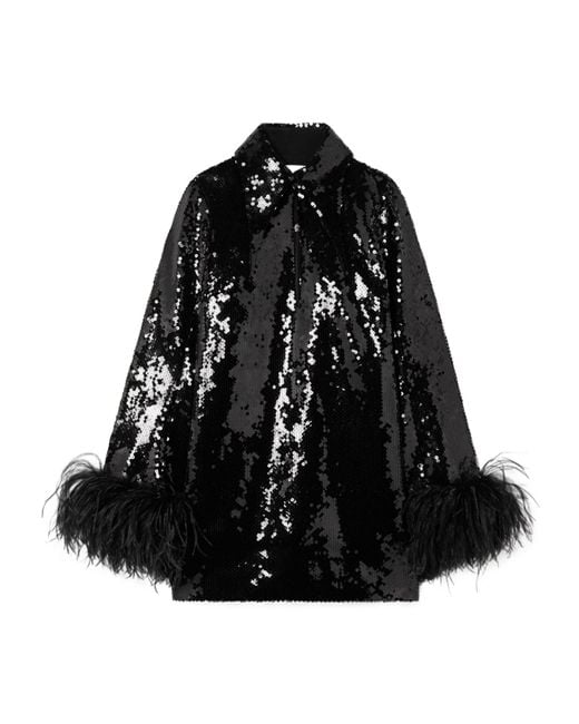 16Arlington Black Michelle Sequinned Minidress