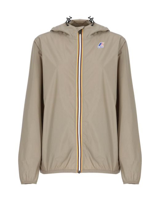 K-Way Brown Le Vrai 4.0 Claude Hooded Jacket for men