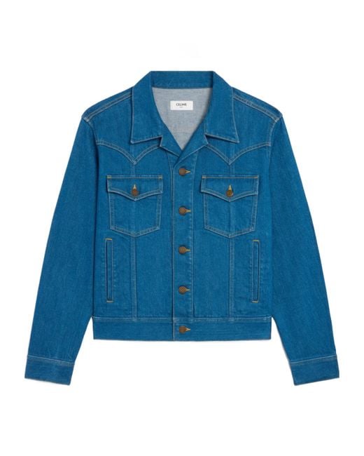 Céline Blue Trucker Jacket for men