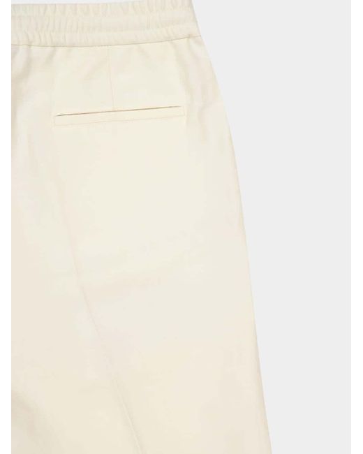 Brunello Cucinelli Natural Drawstring Tapered Leg Trousers for men