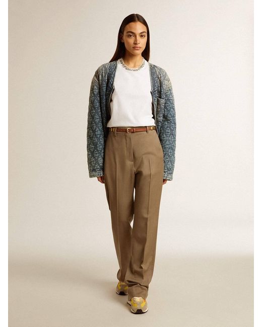 Golden Goose Deluxe Brand Brown Straight-Leg Tailored Trousers
