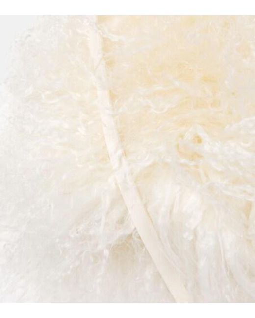 Magda Butrym White Shearling Muff