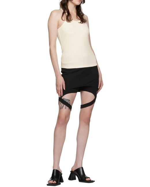 Dion Lee White E-Hook Ribbed Tank Top