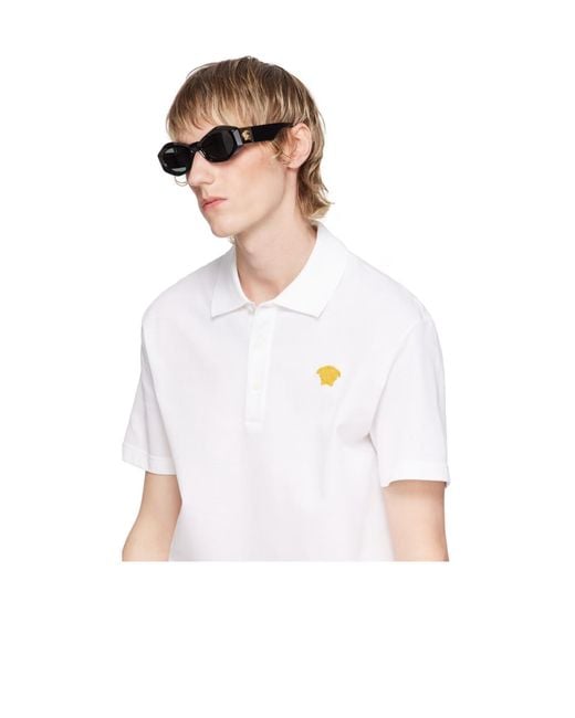 Versace White Integrated Nose Rest Sunglasses for men
