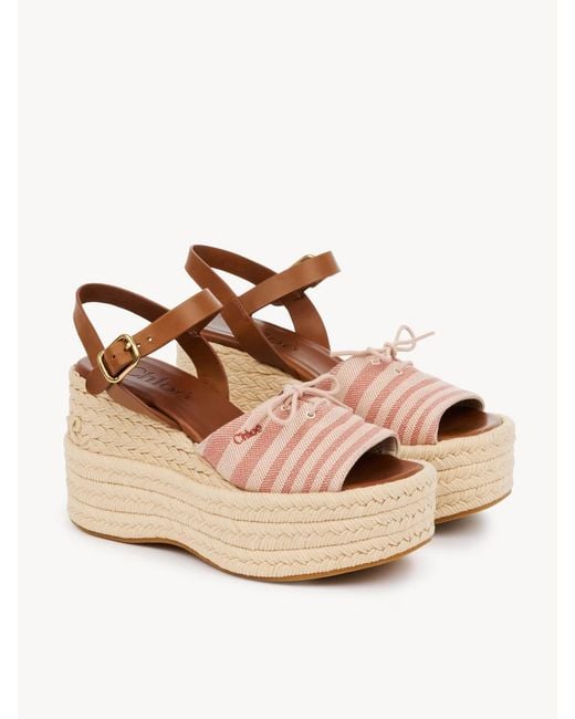 Chloé Natural Isla Wedge Espadrille