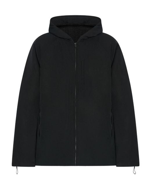 The Row Black Zip-Up Hooded Coat for men