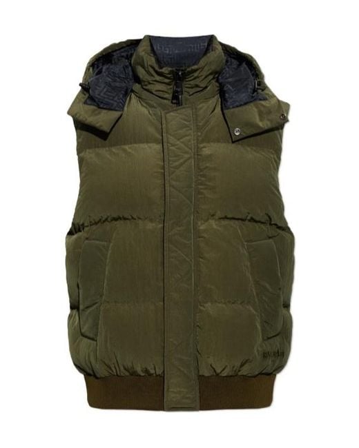 Balmain Green Sleeveless Padded Jacket for men