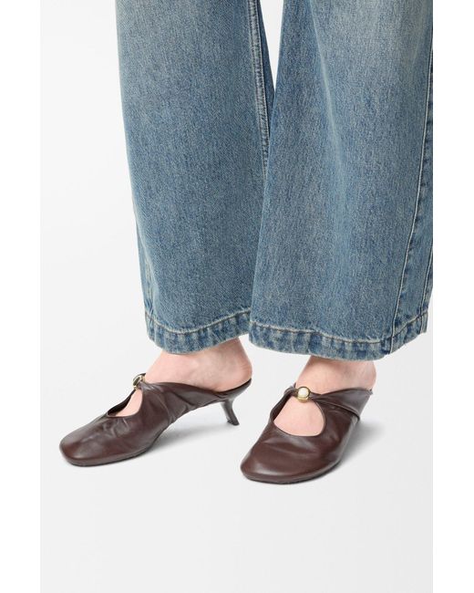 Loewe Brown Pebble Soft Mule