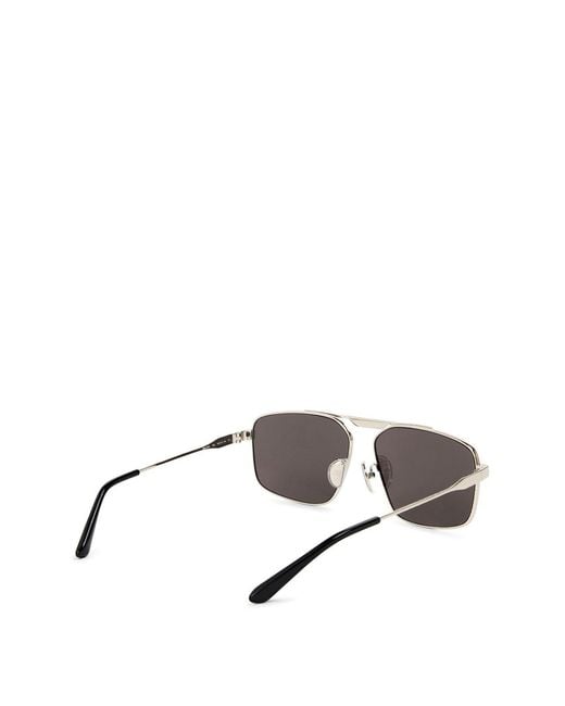 Balenciaga Metallic Bal S Aviator Sunglasses for men